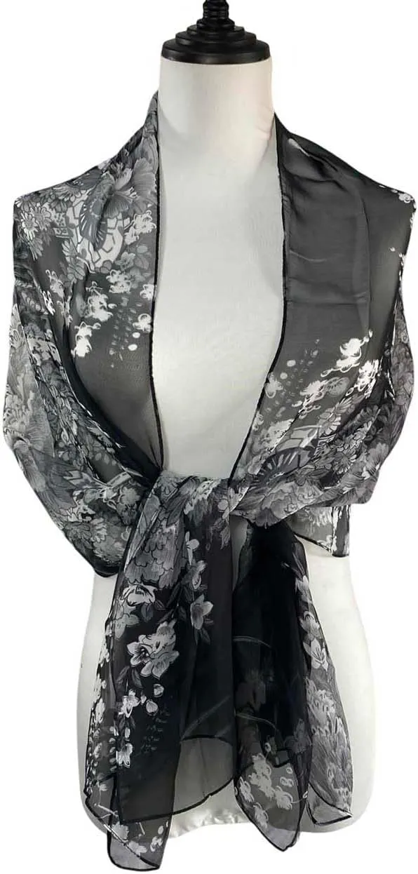 Acotavie Scarfs for Women Lightweight Fashion Scarves Print Floral Pattern Scarf Shawl Wraps
