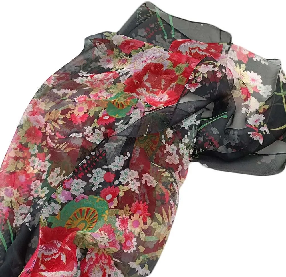Acotavie Scarfs for Women Lightweight Fashion Scarves Print Floral Pattern Scarf Shawl Wraps