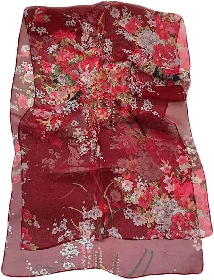 Acotavie Scarfs for Women Lightweight Fashion Scarves Print Floral Pattern Scarf Shawl Wraps