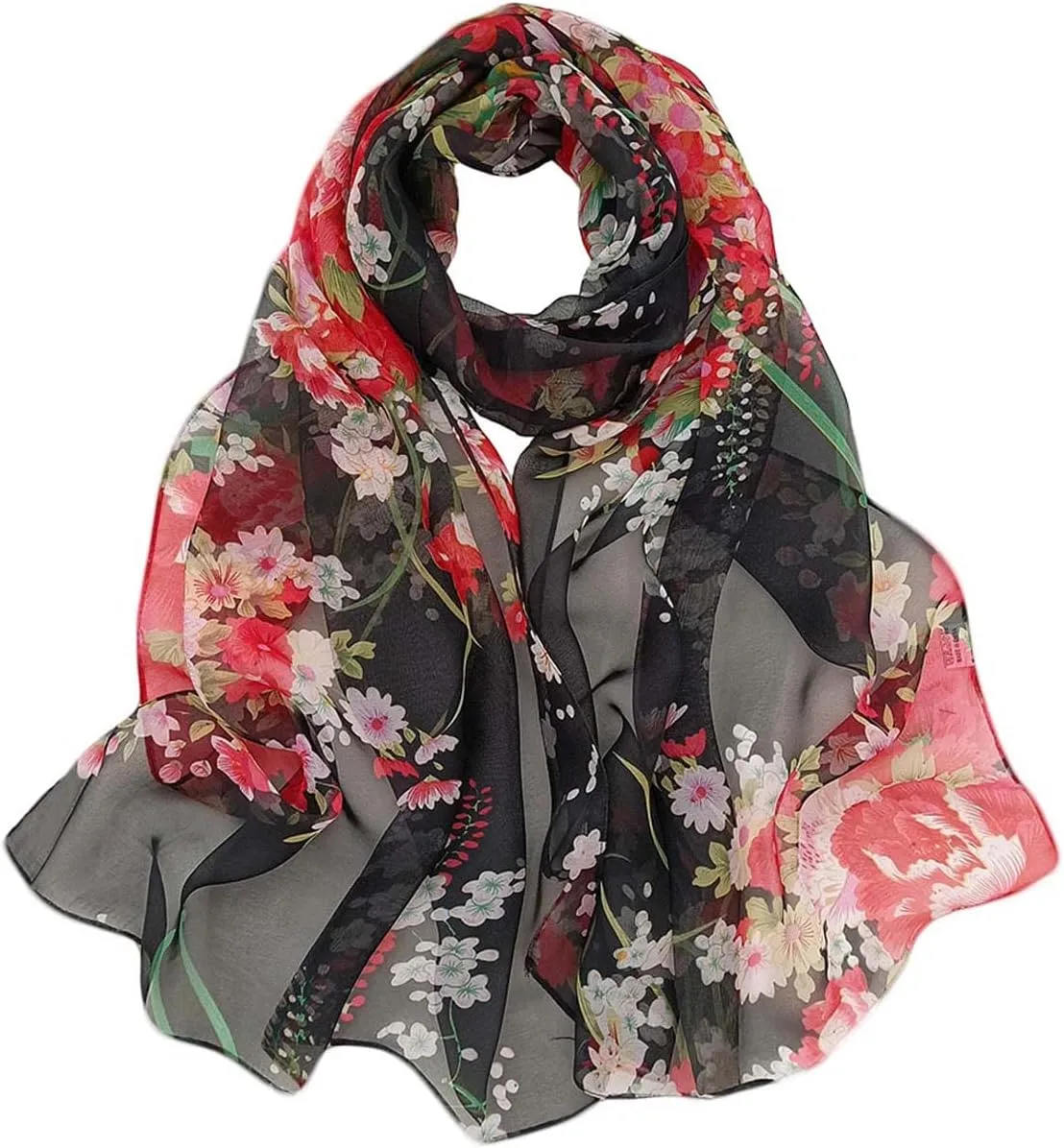 Acotavie Scarfs for Women Lightweight Fashion Scarves Print Floral Pattern Scarf Shawl Wraps