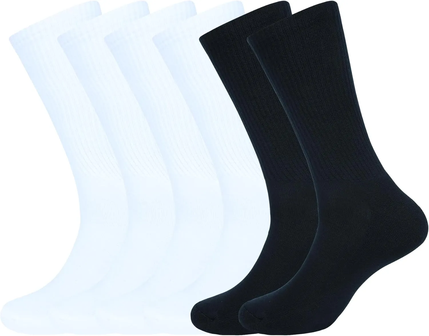 AJ DEZINES 3 Pack Mens Crew Socks Cushioned Athletic Sports Workout Moisture Wicking Socks