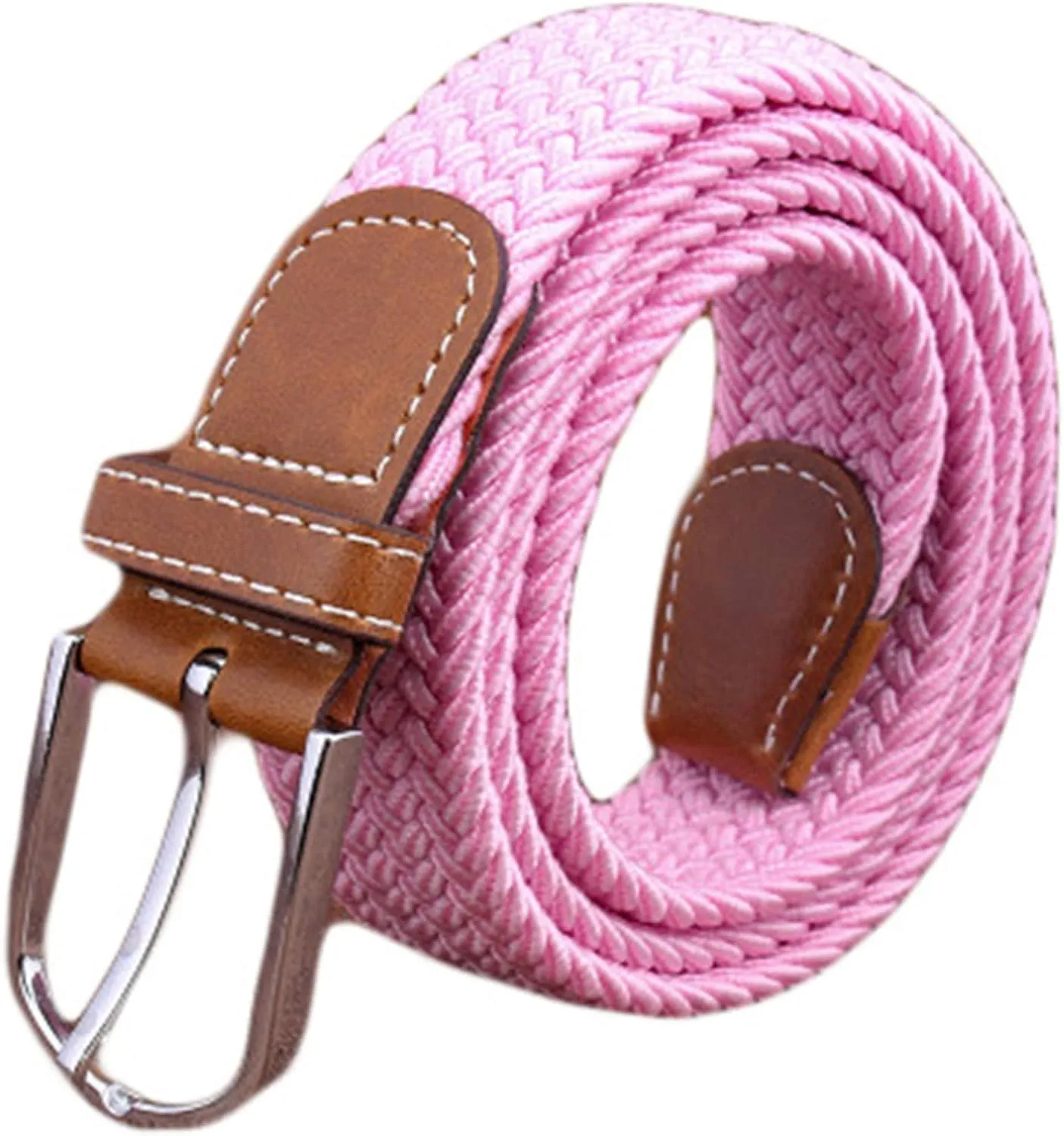 Andongnywell Men's Women's Elastic Fabric Woven Stretch Belts Web Braided Belt Waistband Waist Strap Waist Cinch