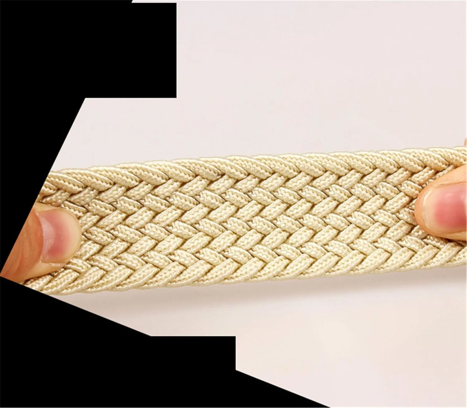 Andongnywell Men's Women's Elastic Fabric Woven Stretch Belts Web Braided Belt Waistband Waist Strap Waist Cinch