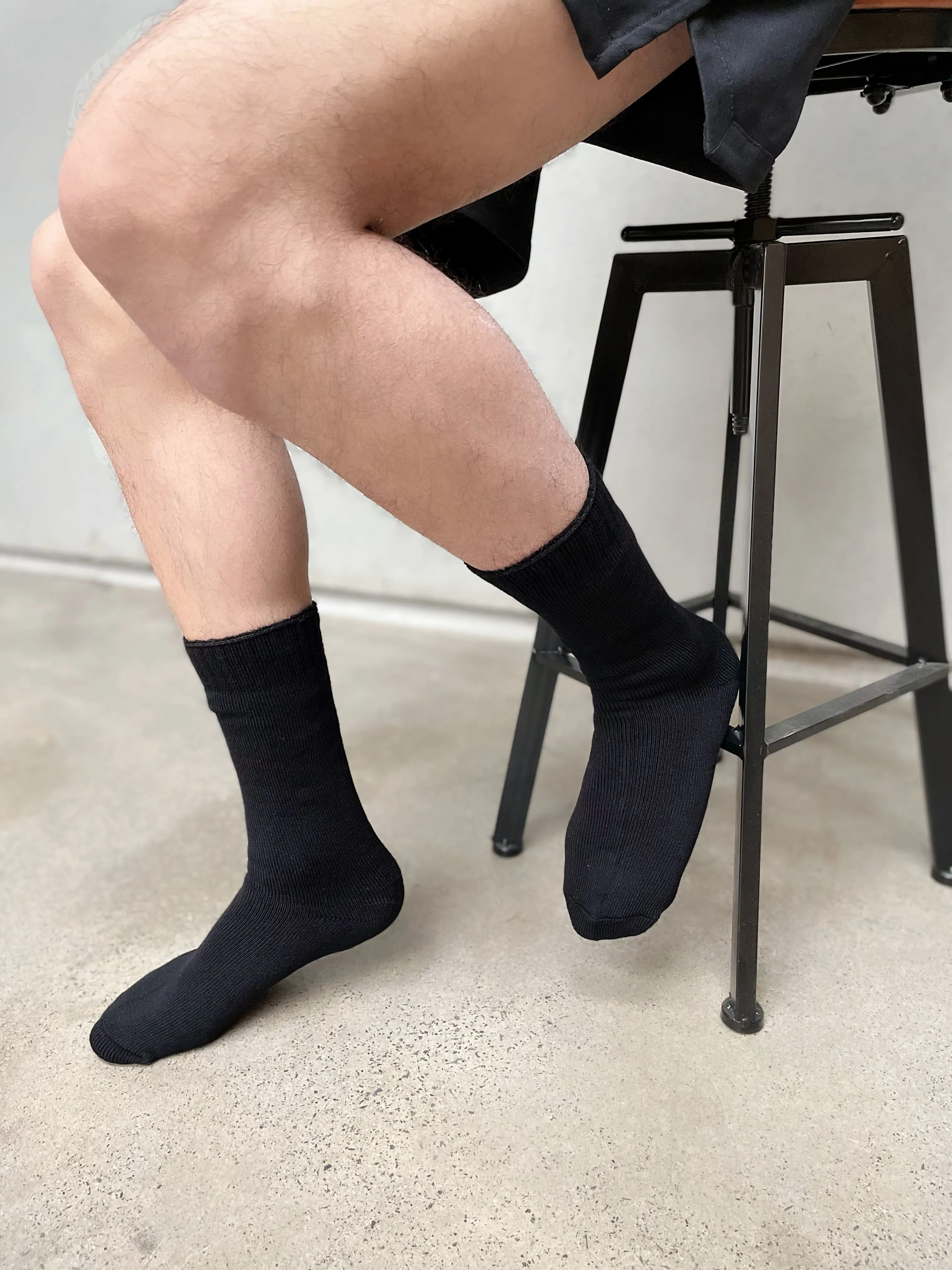 Bamboo Plain Business Socks -No Seam - Bottle Green
