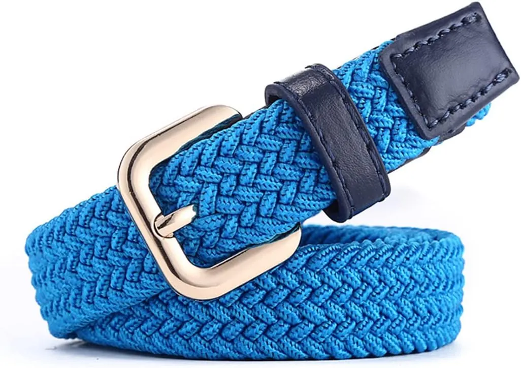 Belts for Womens Stretch Braided Web Elastic Girl thin Belt for Casual Pants Jeans