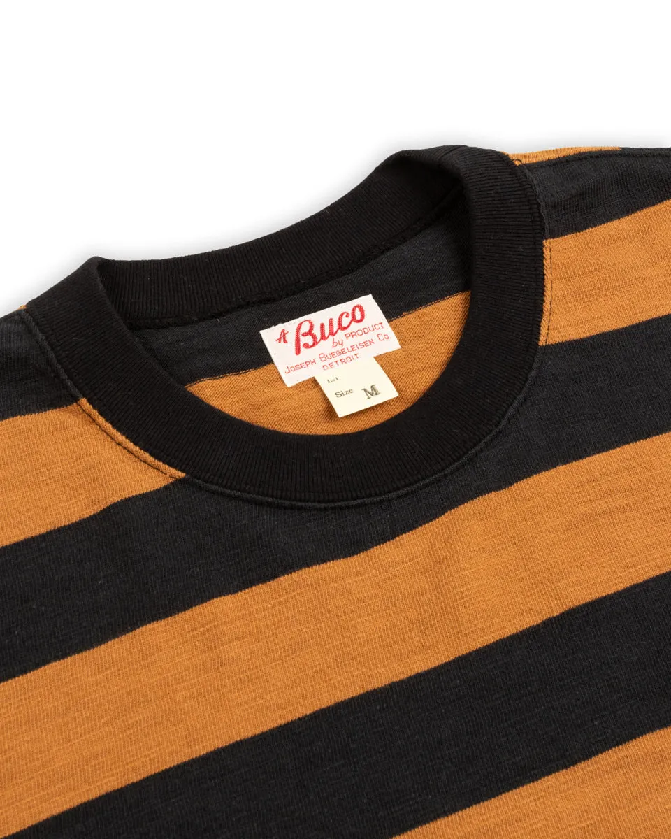 Buco Stripe L/S Tee - Mustard/Black