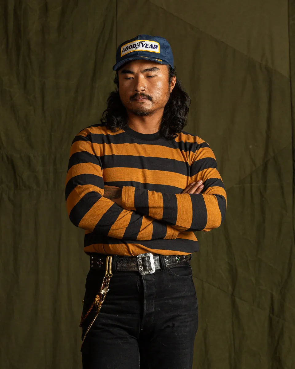 Buco Stripe L/S Tee - Mustard/Black