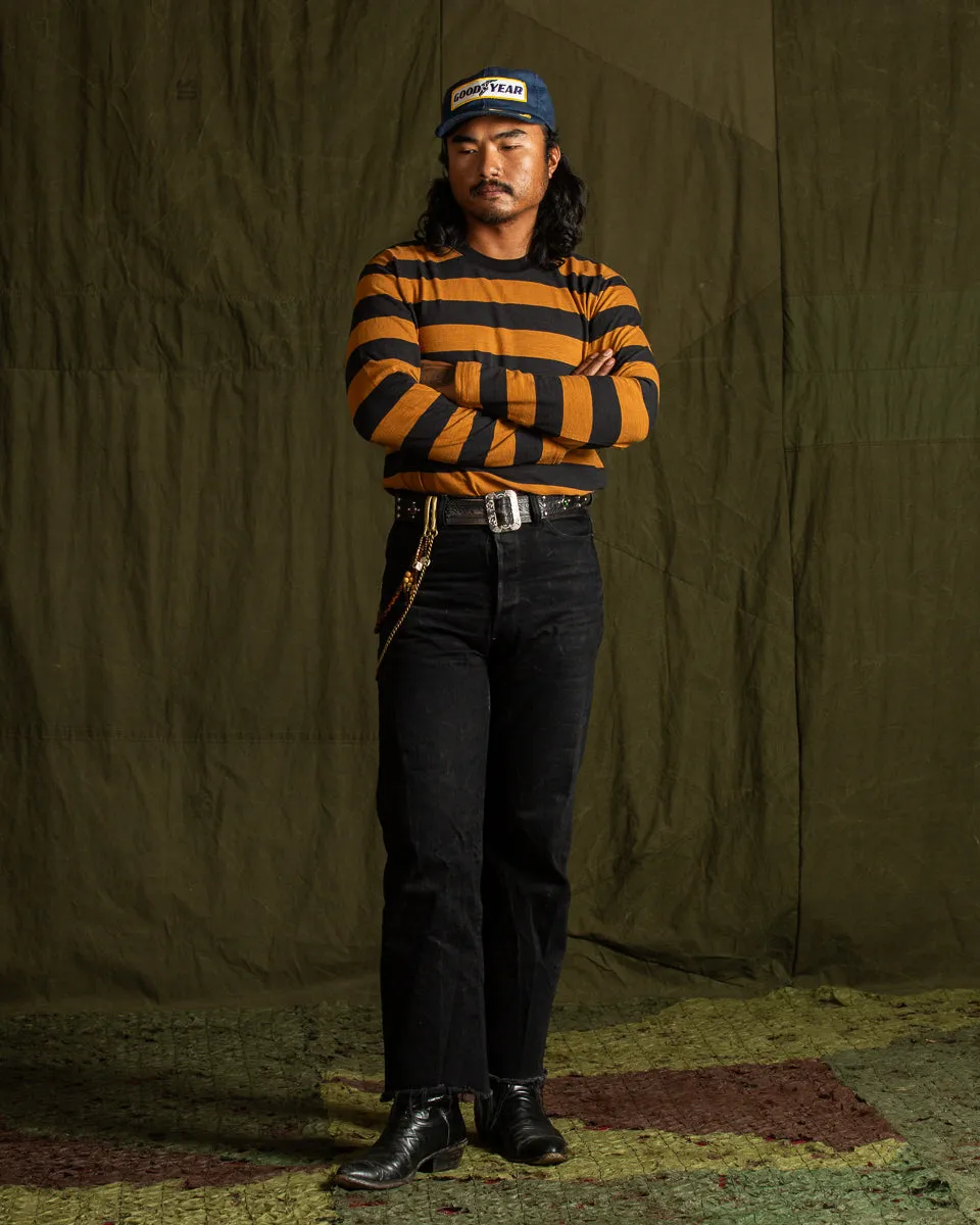 Buco Stripe L/S Tee - Mustard/Black