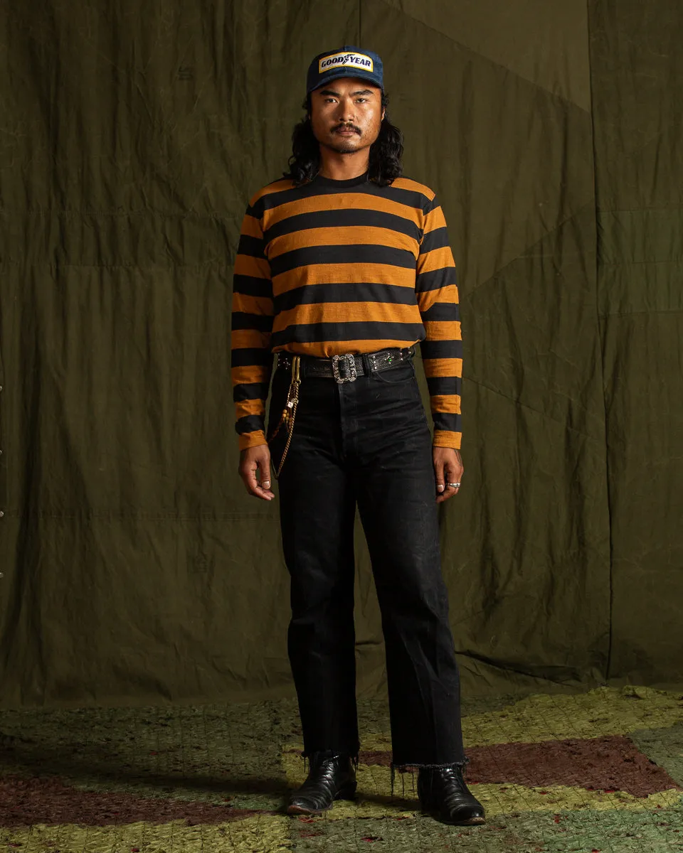 Buco Stripe L/S Tee - Mustard/Black