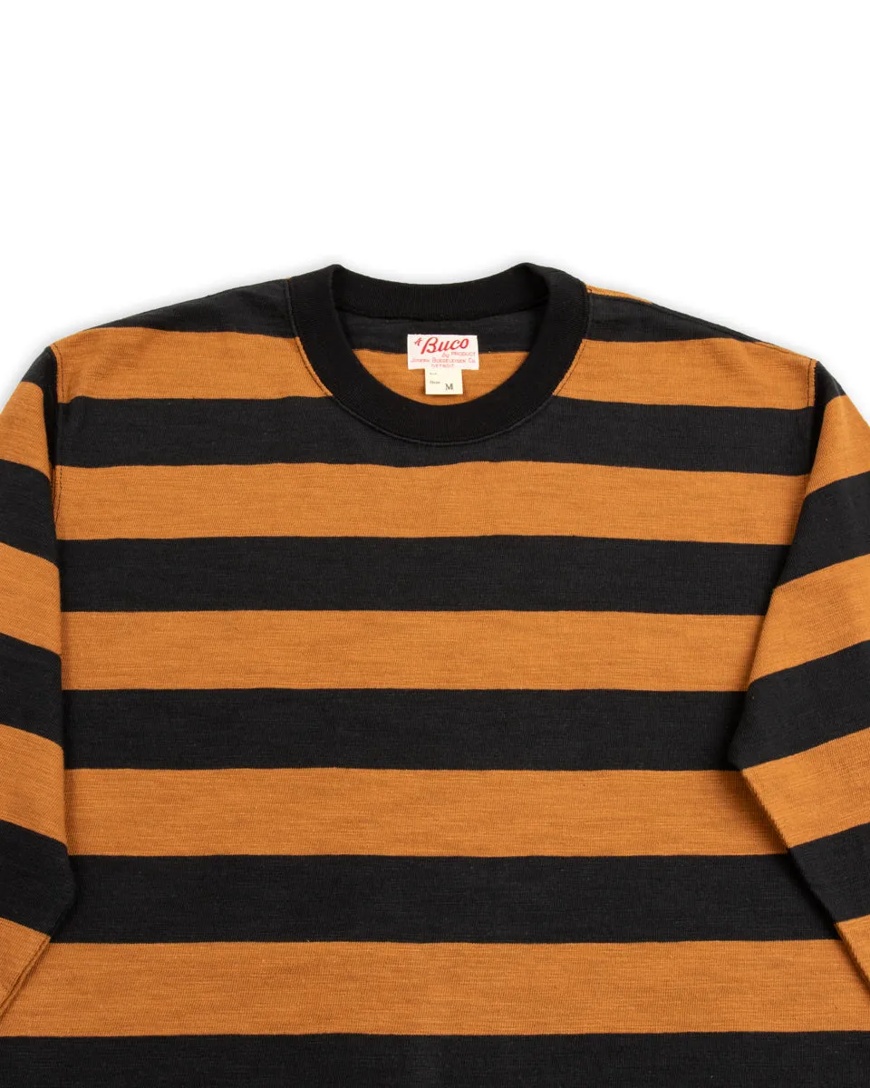 Buco Stripe L/S Tee - Mustard/Black