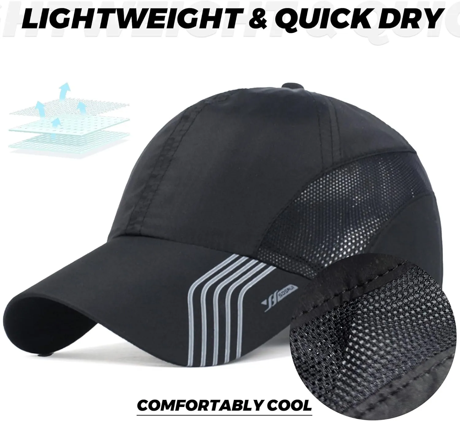 CLAPE Outdoor Sun Visor Hats Lightweight Waterproof Breathable Sports Hat UPF50  Ultra Thin Cooling Baseball Hats