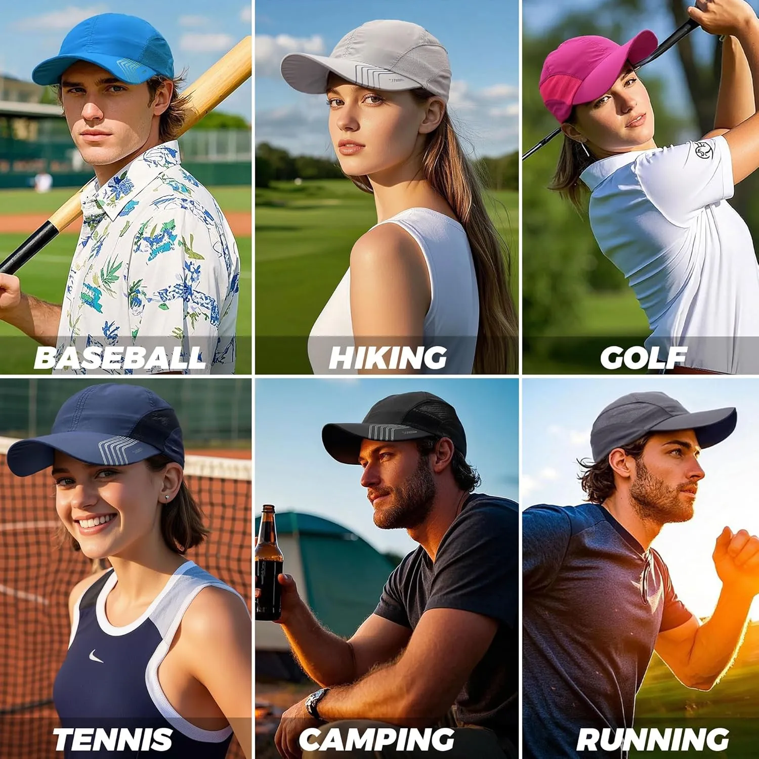 CLAPE Outdoor Sun Visor Hats Lightweight Waterproof Breathable Sports Hat UPF50  Ultra Thin Cooling Baseball Hats
