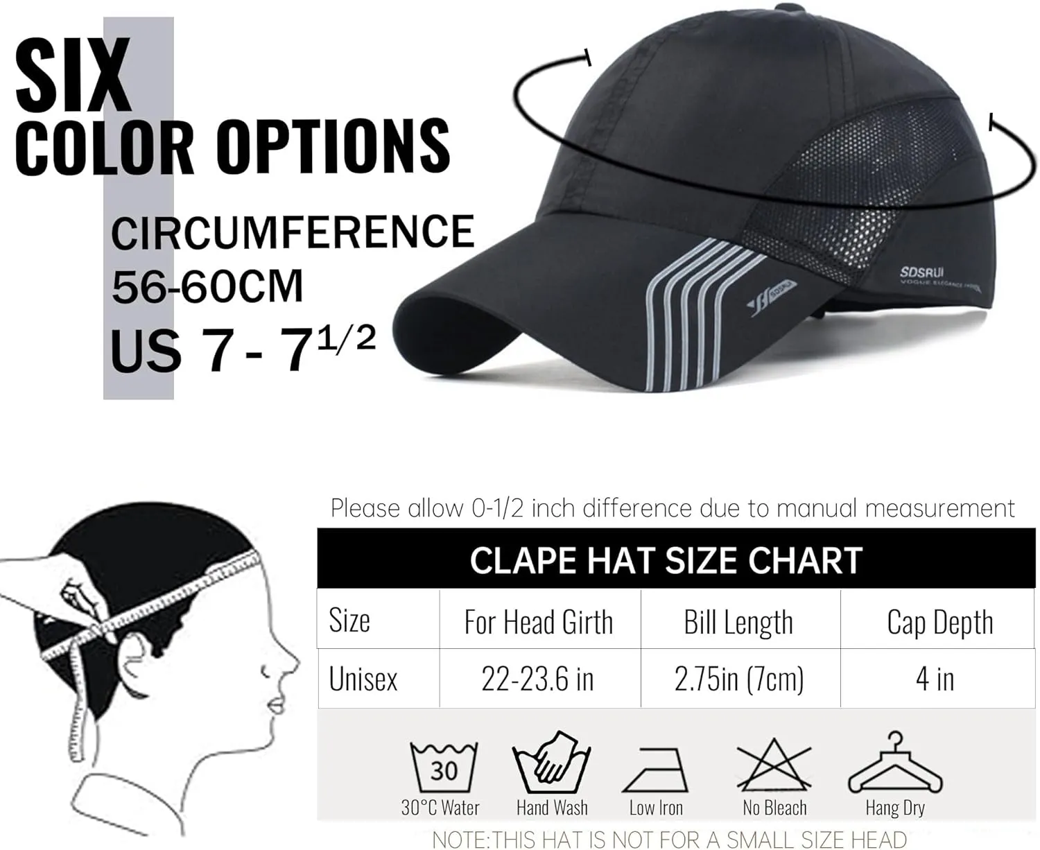 CLAPE Outdoor Sun Visor Hats Lightweight Waterproof Breathable Sports Hat UPF50  Ultra Thin Cooling Baseball Hats