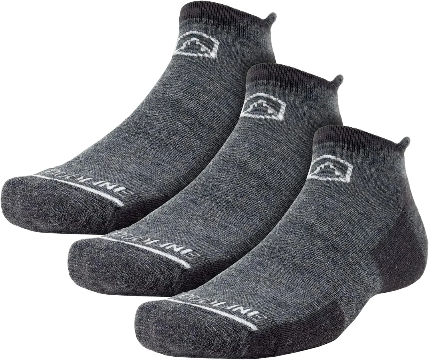 CloudLine Merino Wool Running & Hiking Socks for Men and Women, Light Cushion, Moisture Wicking, Anti-Sweat, USA Made 3 Pair