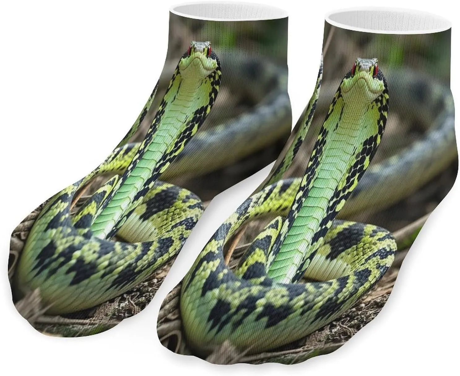 Cobra Snake Socks Low Cut Ankle Short Sock Novelty Casual Invisible Liner Socks for Men Women