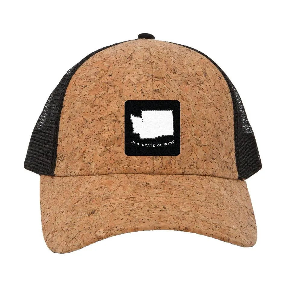 Cork Trucker Cap Custom State of Wine