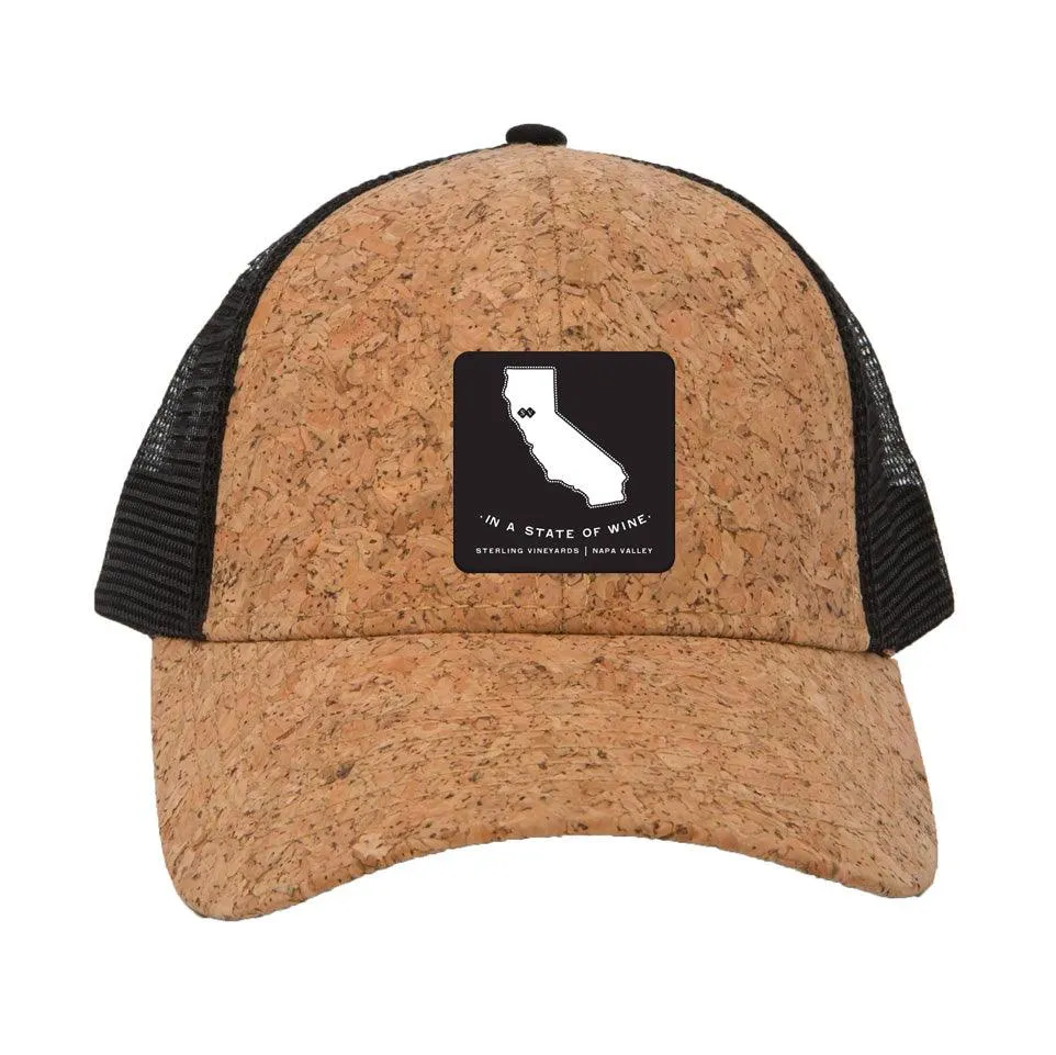 Cork Trucker Cap Custom State of Wine