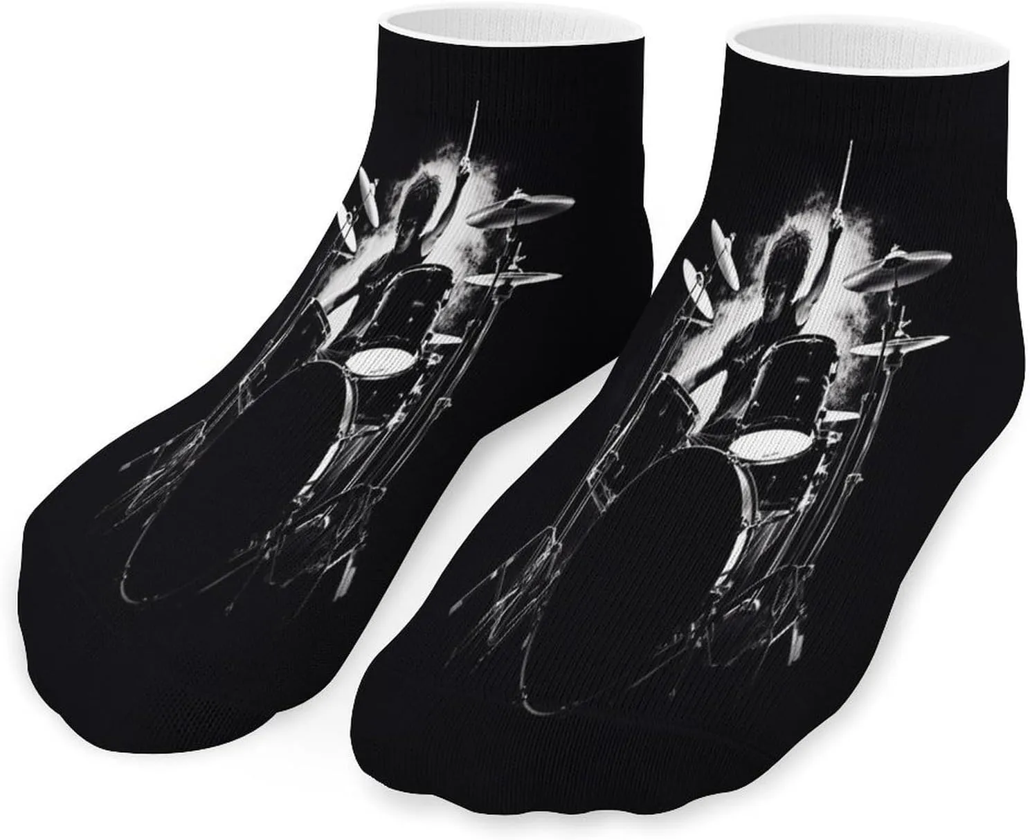 Drummer Socks Low Cut Ankle Short Sock Novelty Casual Invisible Liner Socks for Men Women