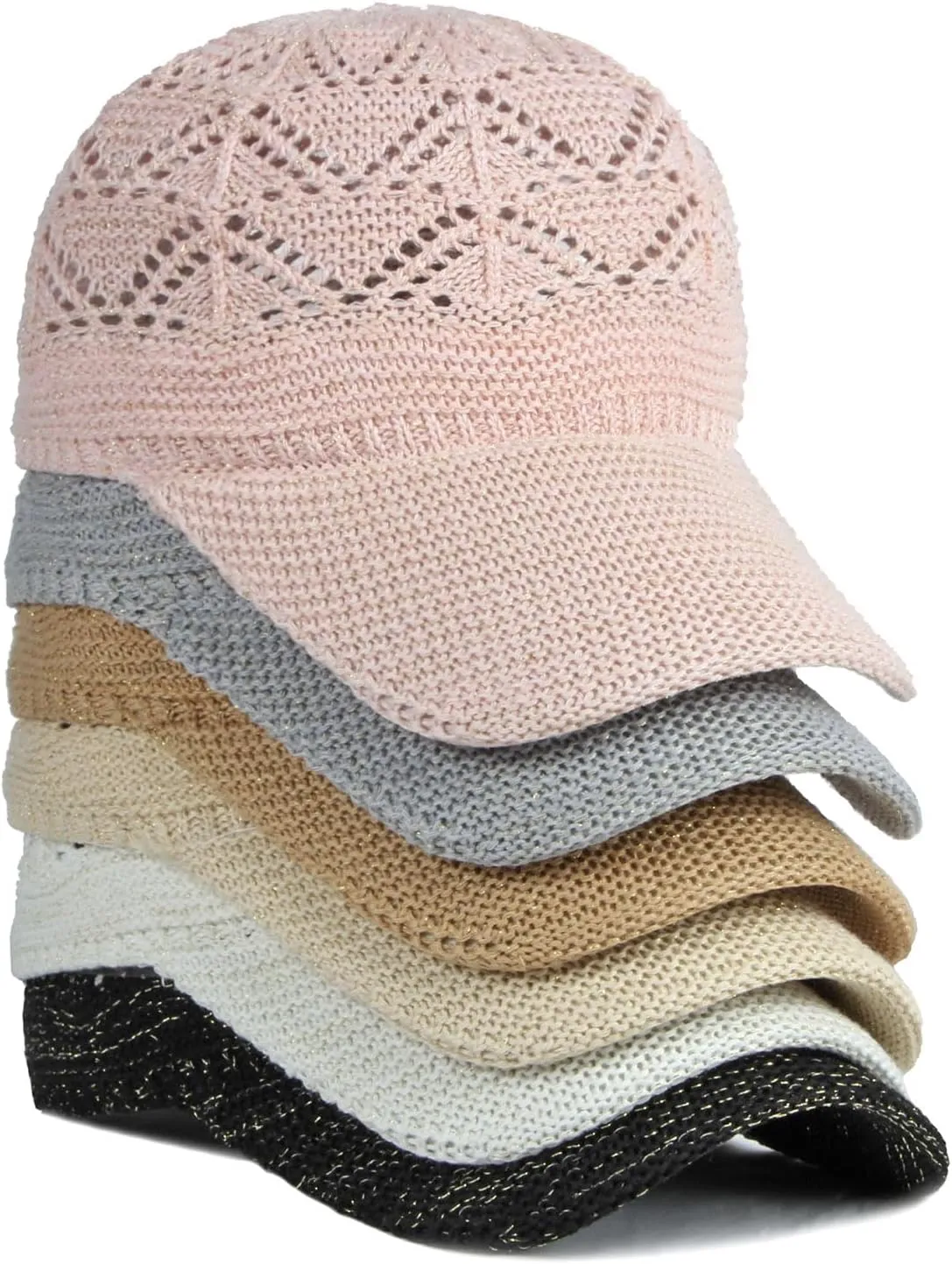 FASHIXD Knit Mesh Baseball Cap for Women Summer Yarn Trucker Hats Breathable Outdoor Hat