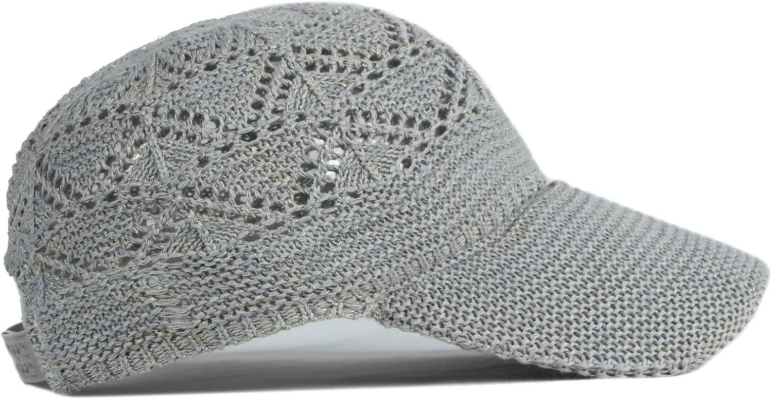 FASHIXD Knit Mesh Baseball Cap for Women Summer Yarn Trucker Hats Breathable Outdoor Hat
