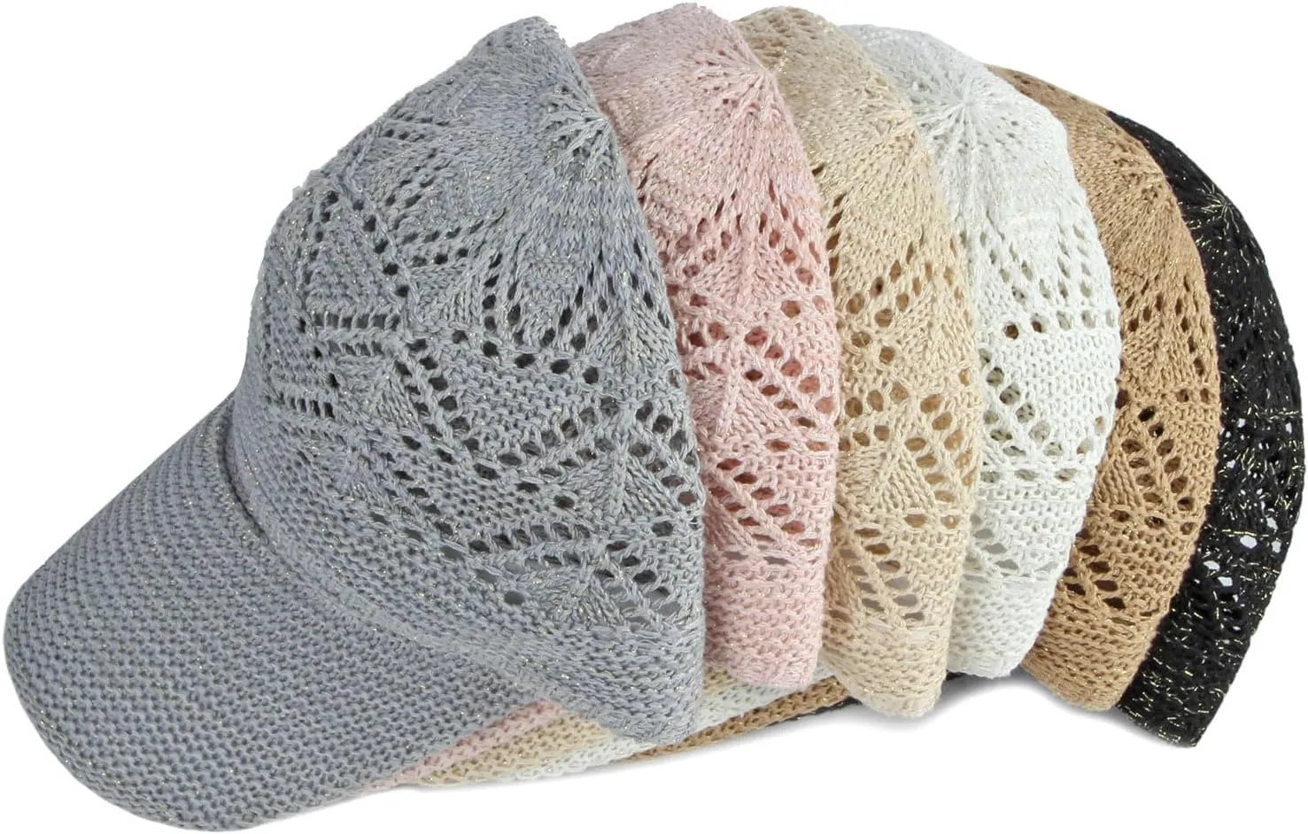 FASHIXD Knit Mesh Baseball Cap for Women Summer Yarn Trucker Hats Breathable Outdoor Hat