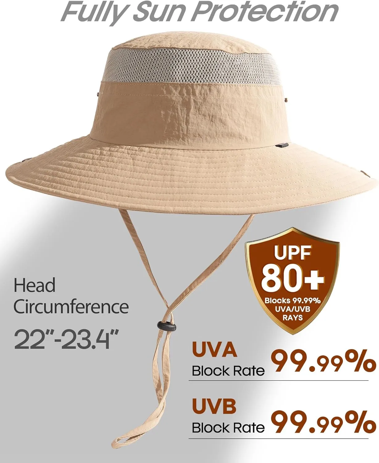 FURTALK Sun Hats for Men Women Fishing Hat UPF 80  Breathable Wide Brim Hiking Summer UV Protection Bucket Hats