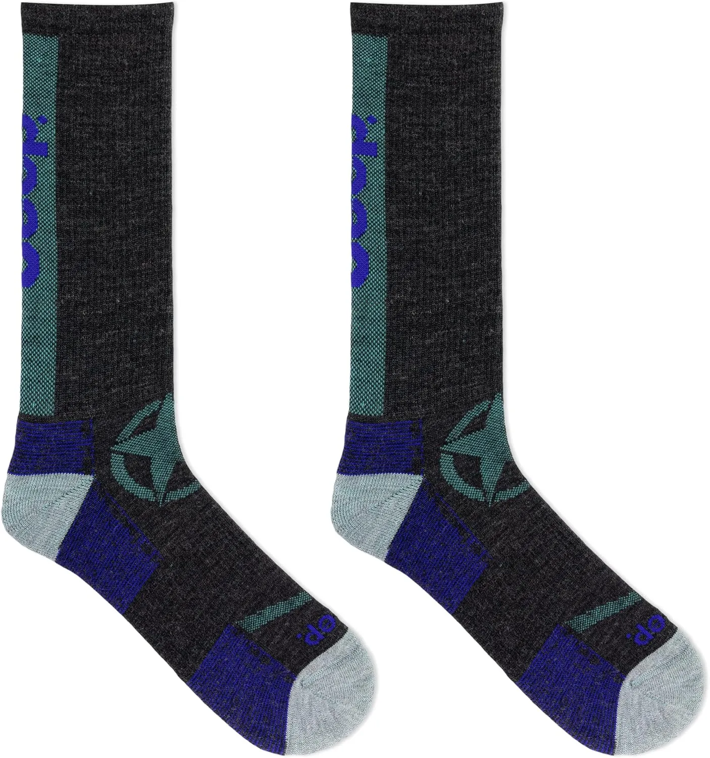 Jeep Women's Wool Blend Logo Crew Socks-1 Pair Pack-Moisture Wicking and Breathable Mesh Zones