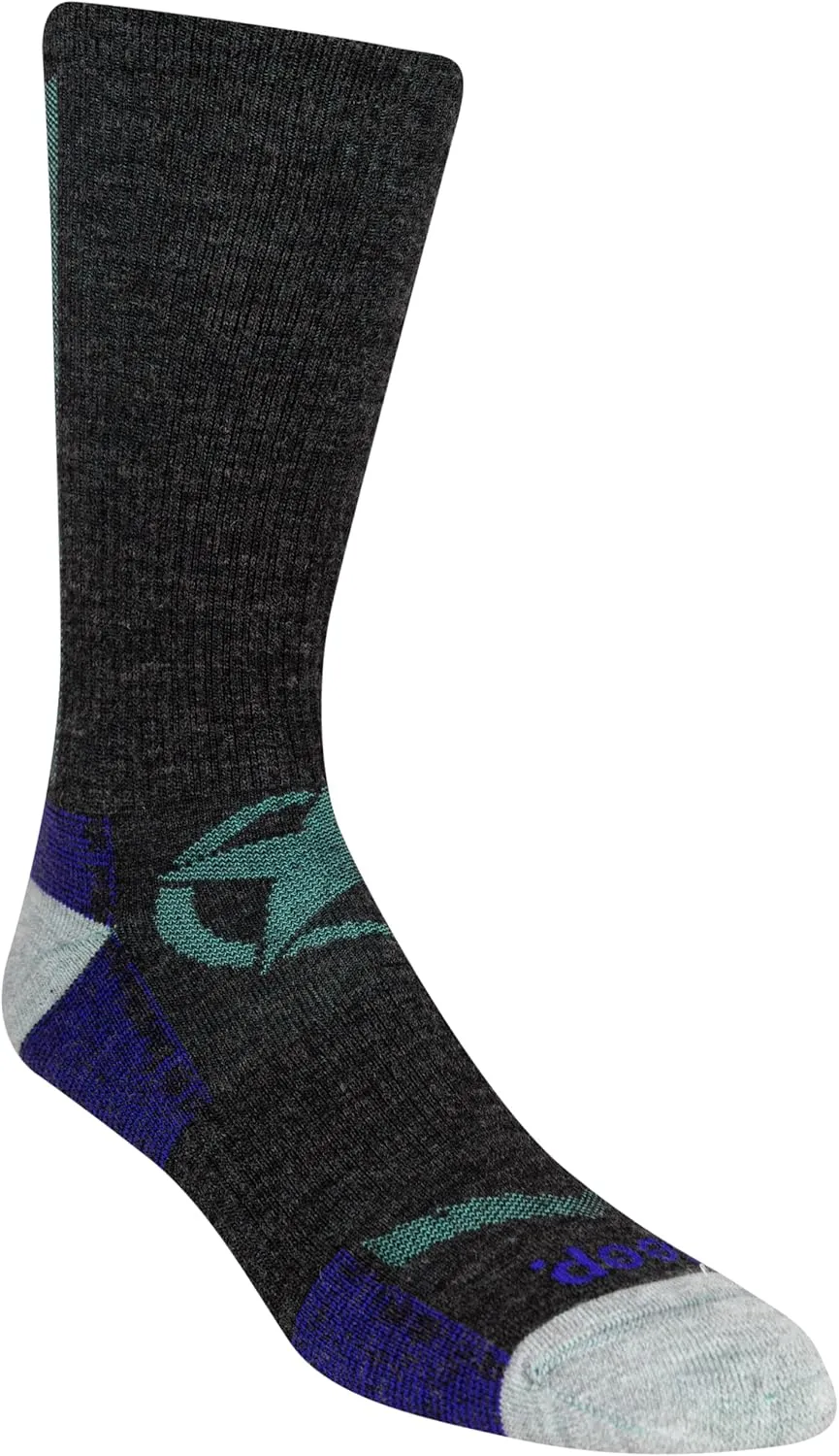 Jeep Women's Wool Blend Logo Crew Socks-1 Pair Pack-Moisture Wicking and Breathable Mesh Zones