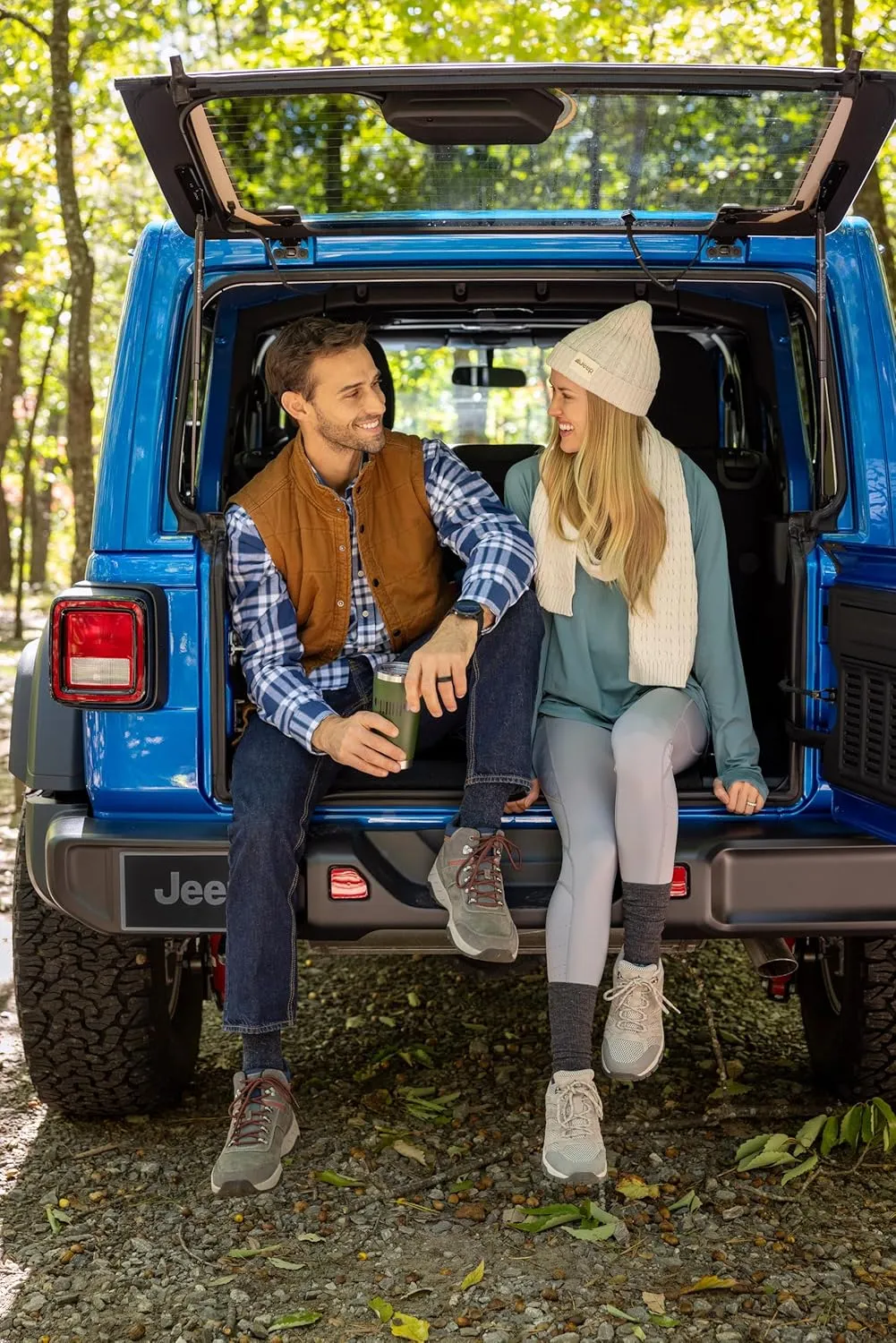 Jeep Women's Wool Blend Logo Crew Socks-1 Pair Pack-Moisture Wicking and Breathable Mesh Zones
