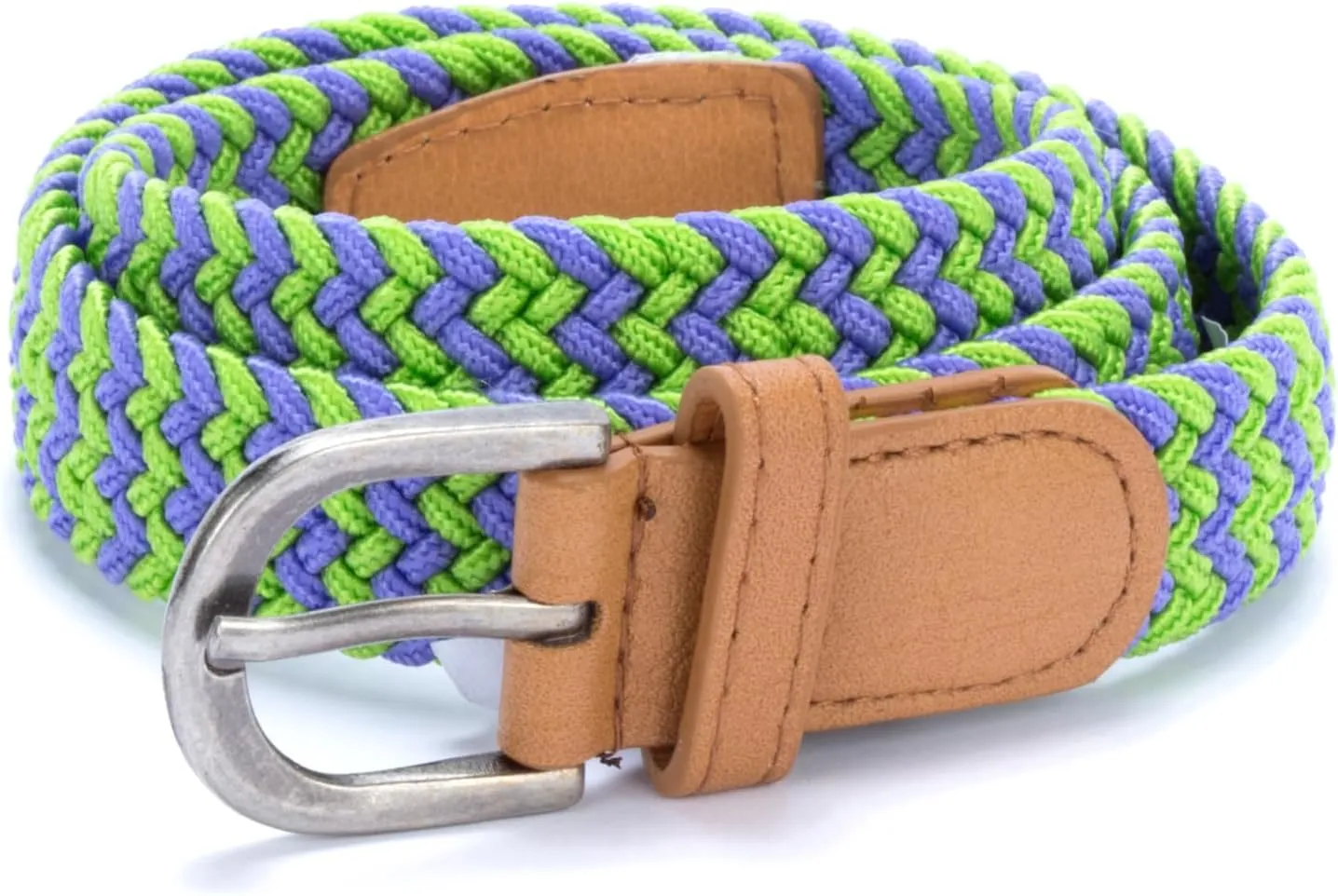 Kids Stretch Cord Braided Belt - Childrens Age (4-7 Y) (8-14Y)