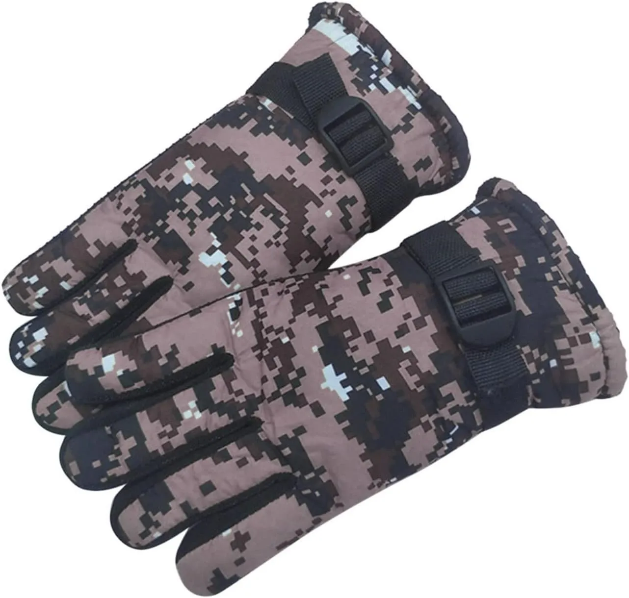 Kids Winter Windproof Gloves Boys Girls Outdoor Sports Thermal Gloves Snow Ski Mitten Gloves For Cold Weather (Green, One Size)