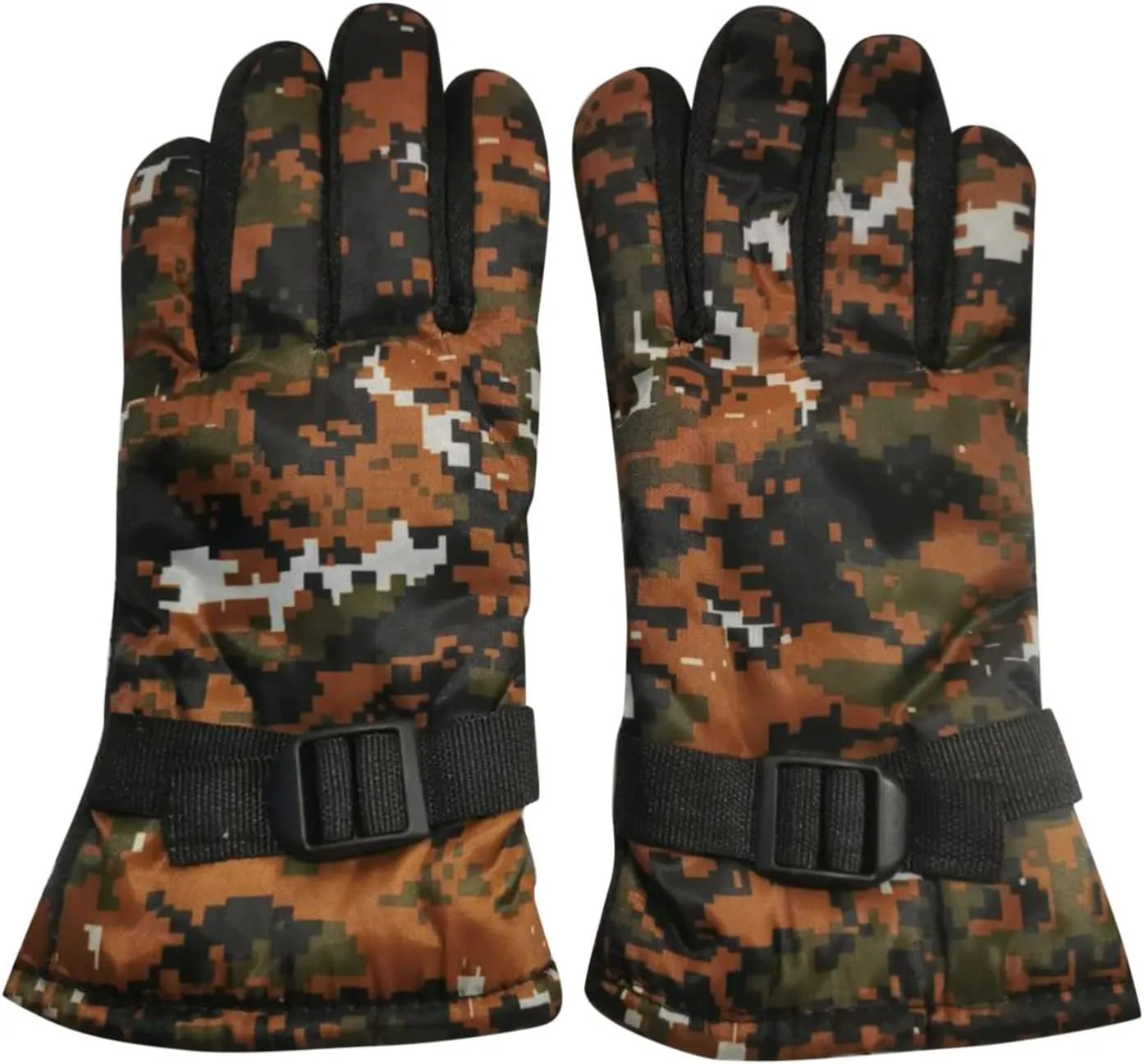 Kids Winter Windproof Gloves Boys Girls Outdoor Sports Thermal Gloves Snow Ski Mitten Gloves For Cold Weather (Green, One Size)