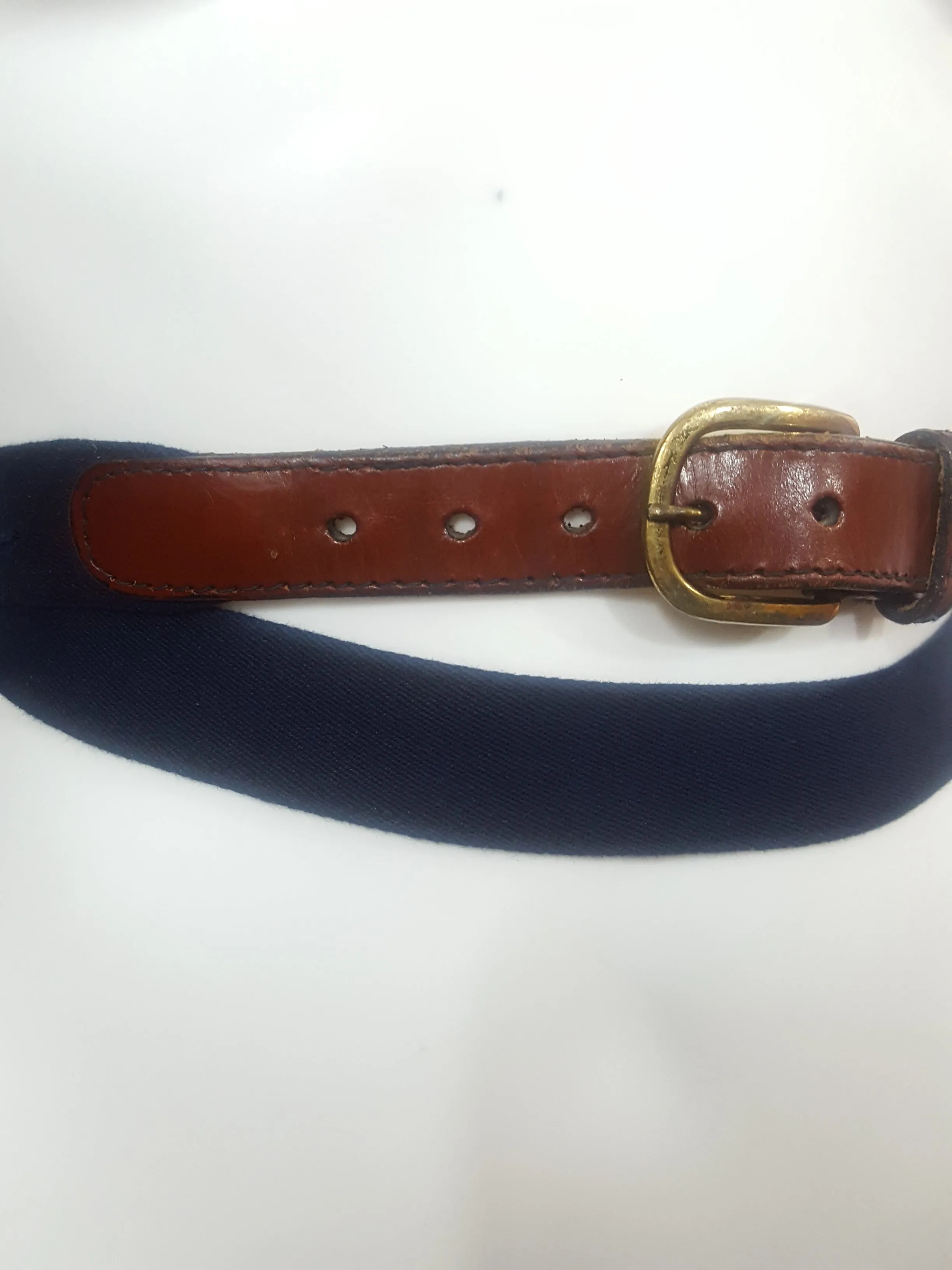 Leather and Woven Belt Size XL