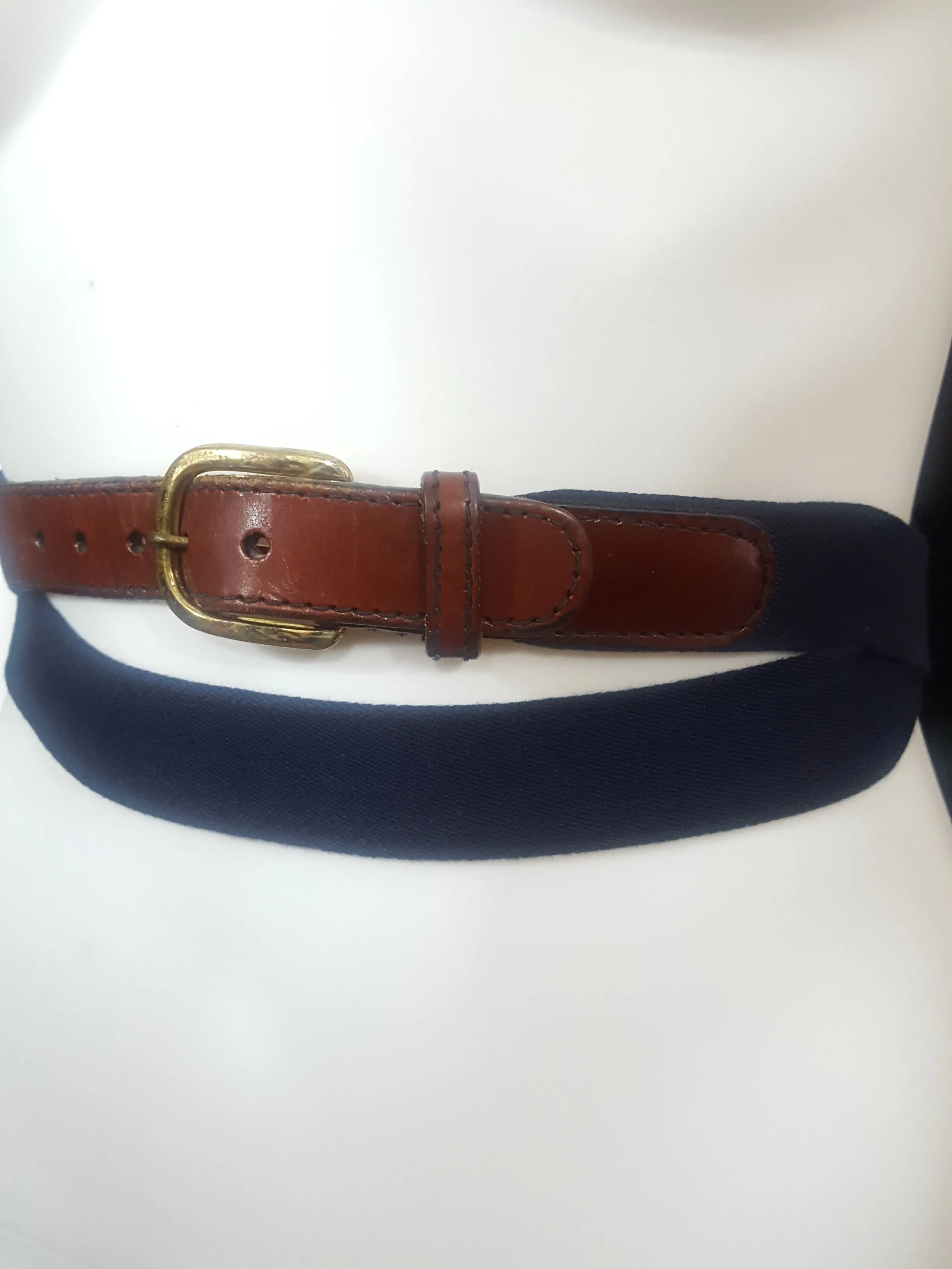 Leather and Woven Belt Size XL