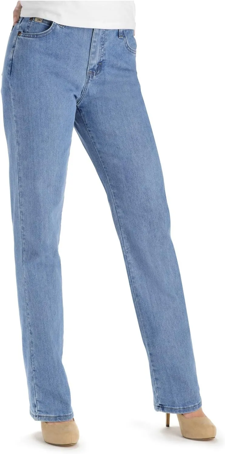 LEE Women's Relaxed Fit Straight Leg Jean, Premium Light, 4 Short