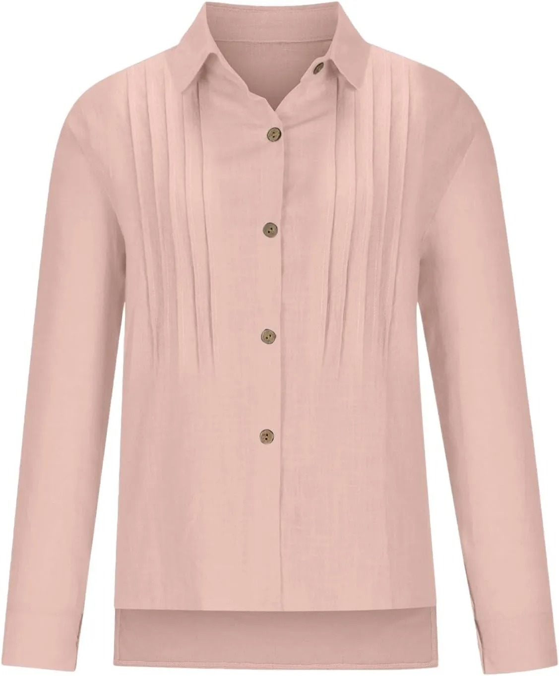 Linen Button-Front Top for Women - Cool & Airy Short Sleeve Shirt, Moisture-Wicking, Multiple Neutral Colors