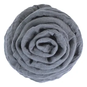 Linen Scarf - Stonewashed - Charcoal Gauze - Thin Linen