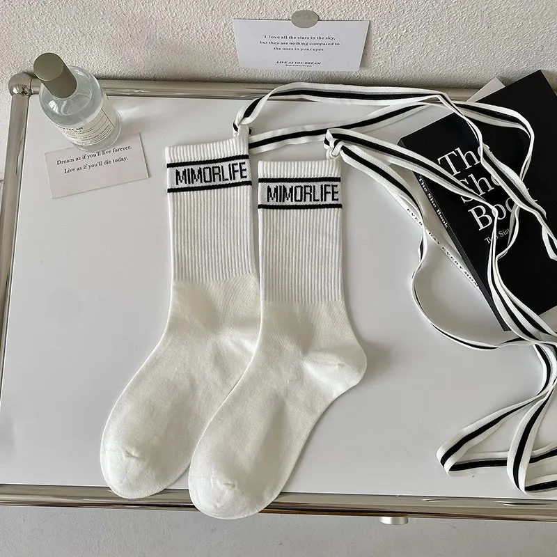 Long Strappy Calf Socks for Women
