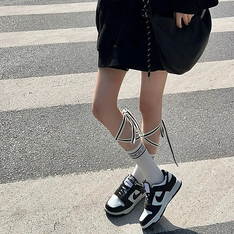 Long Strappy Calf Socks for Women