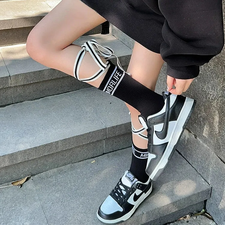 Long Strappy Calf Socks for Women
