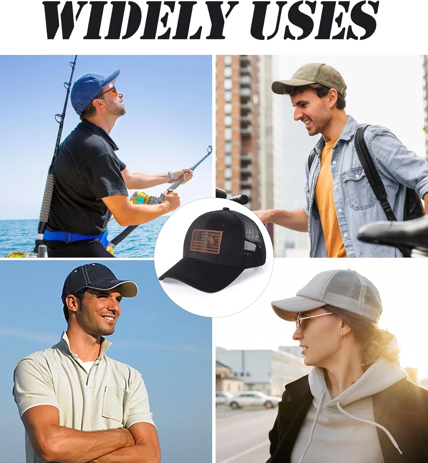 Mens Oversized XXL Baseball Caps Leather Pattern Trucker Hat Outdoor Breathable Mesh Snapback Baseball Hat Gifts for Big Head