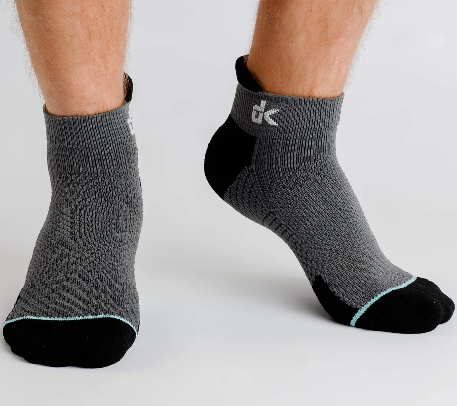 Mens Running Socks -Work Athletic Blister Resistant Moisture Wicking Quarter Socks for Boys Youth Teens - 3 Pairs