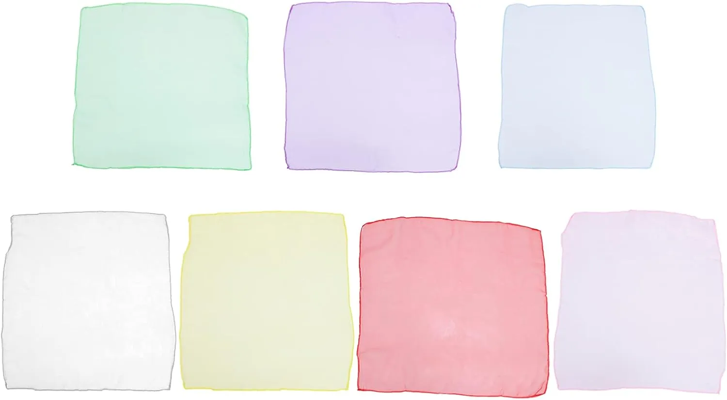NUOBESTY 7Pcs solid color silk scarf bandana face scarf scarfs for women dressy Balaclava ribbon scarf for women gauze neck gaiter square chiffon scarf sun portable Mesh Miss guard plate