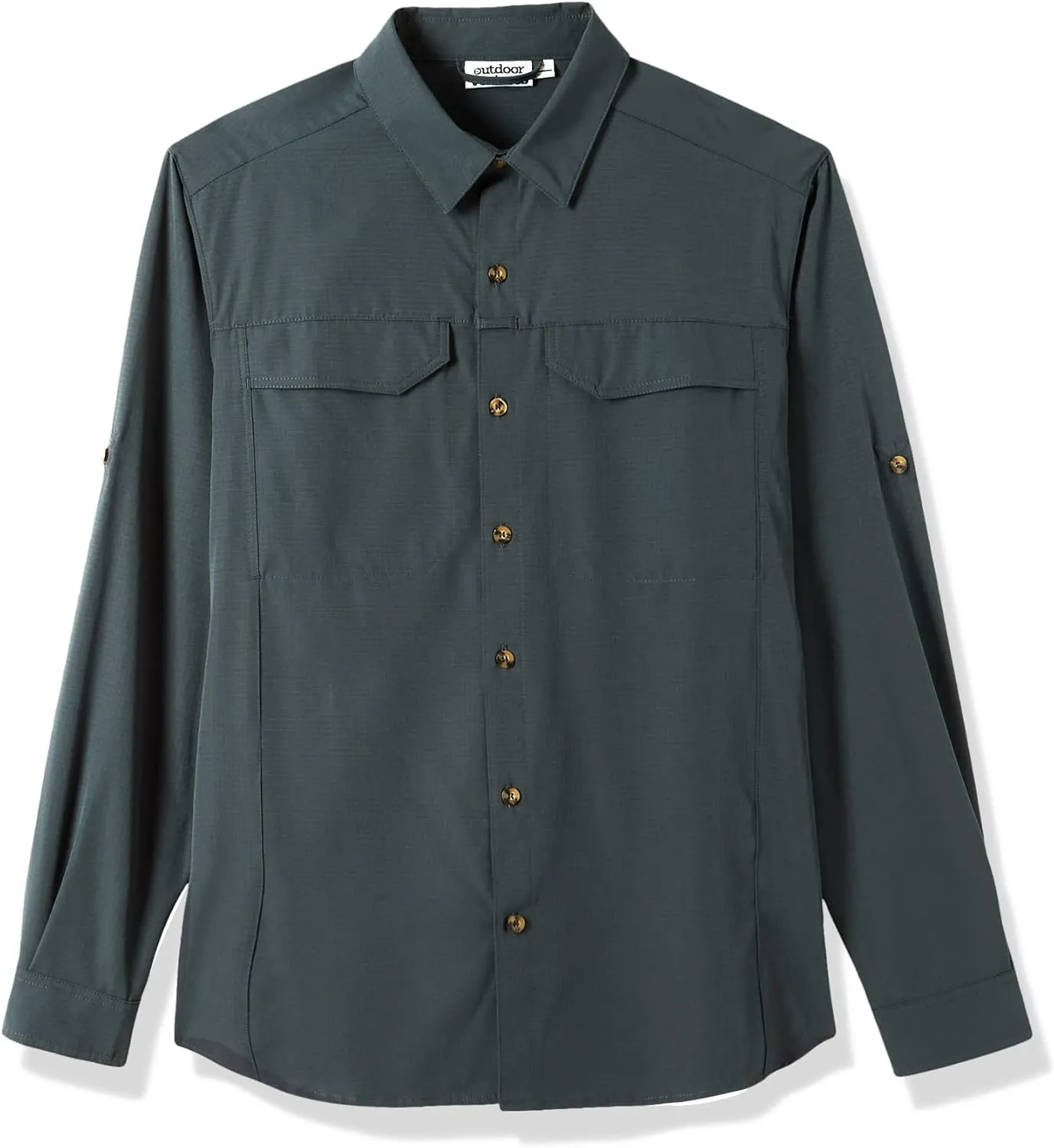 Outdoor Ventures Men's UPF 50  UV Sun Protection SPF Hiking Shirt Long Sleeve Lightweight Quick Dry for Safari Travel Fishing