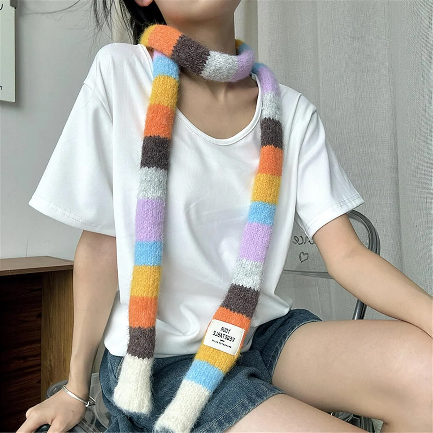 Personality Charm Neckerchief Mixed Color Scarves Contemporary Neckerchief For Stylish Men And Women