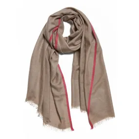 Pink and Beige Cashmere Kund Dar Scarf