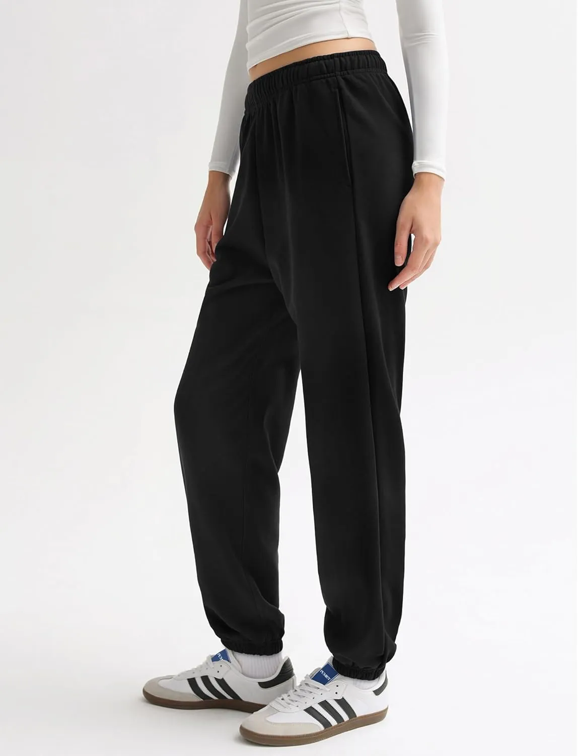PUMIEY Women's Sweatpants High Waisted Baggy Sweat Pants Workout Casual Joggers Pants Airy Collection