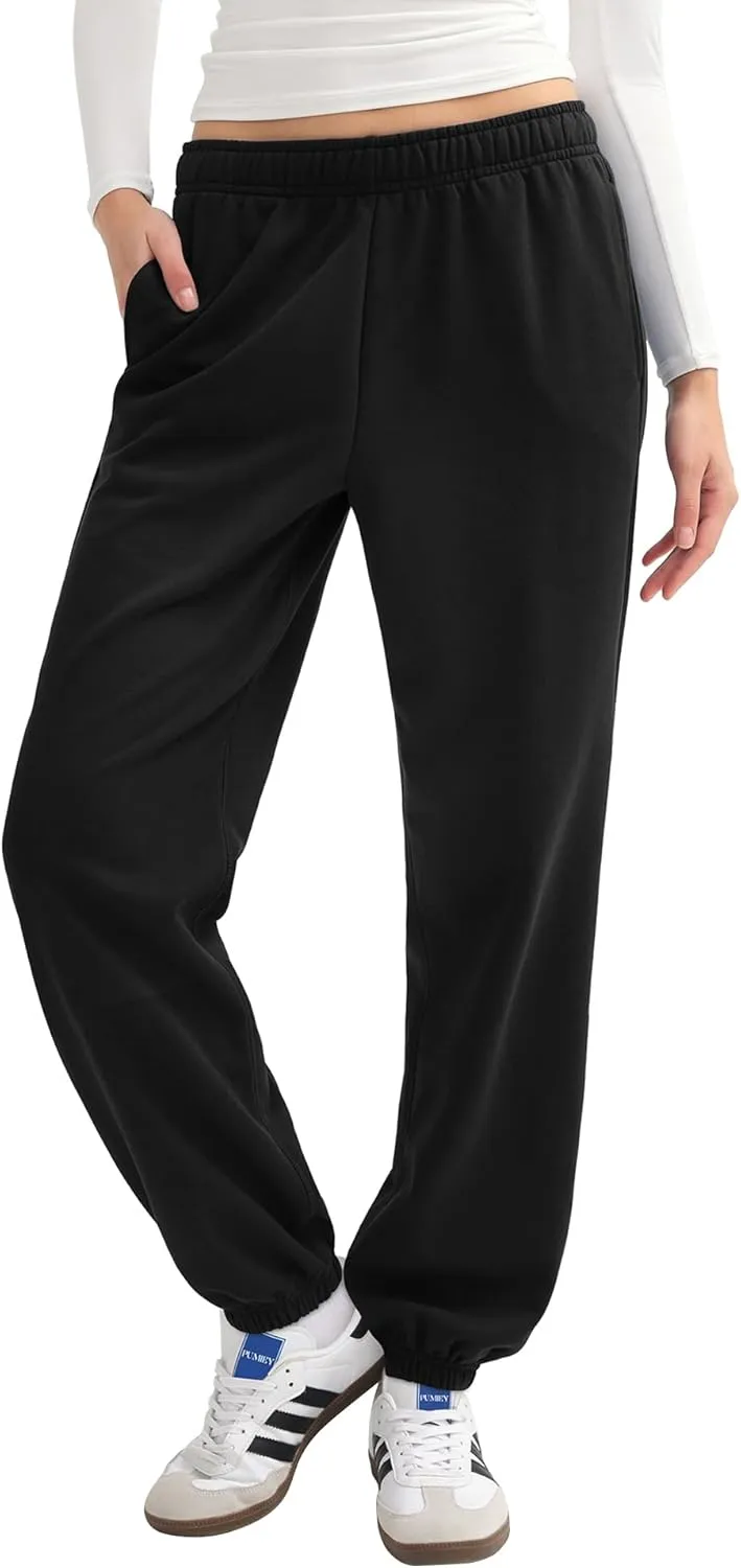 PUMIEY Women's Sweatpants High Waisted Baggy Sweat Pants Workout Casual Joggers Pants Airy Collection