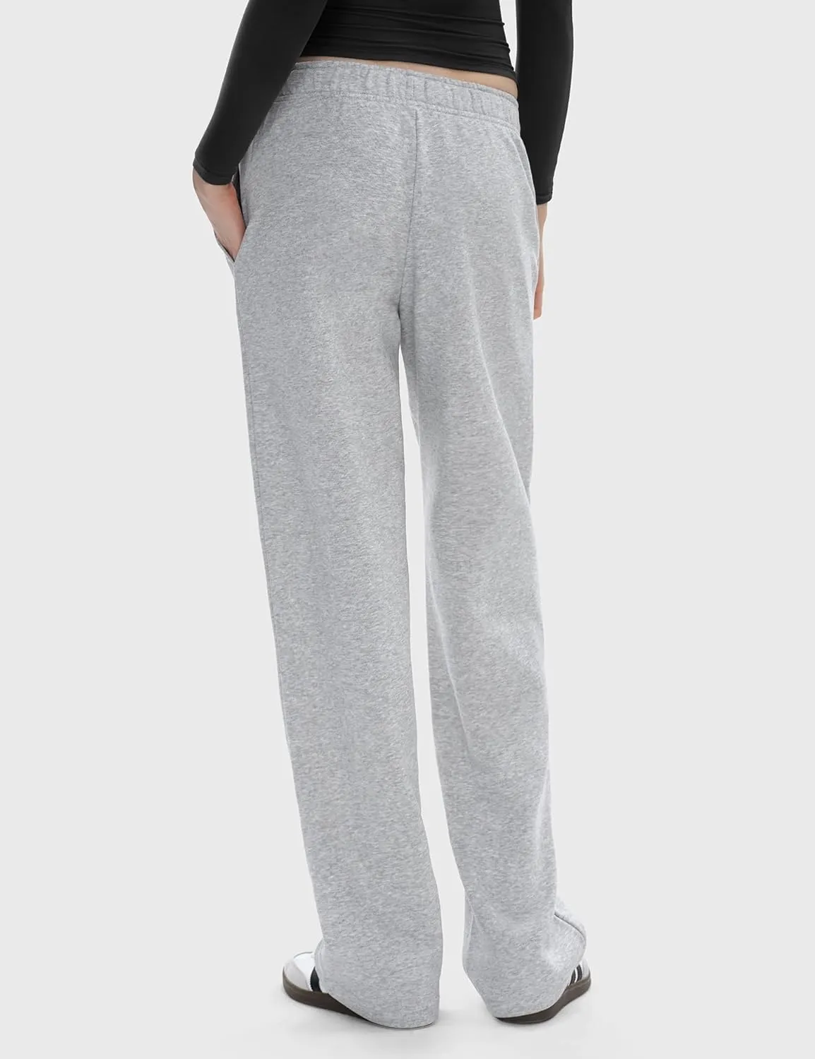 PUMIEY Women's Wide Leg Sweatpants Straight Baggy Sweat Pants High Waisted Lounge Pants Airy Collection