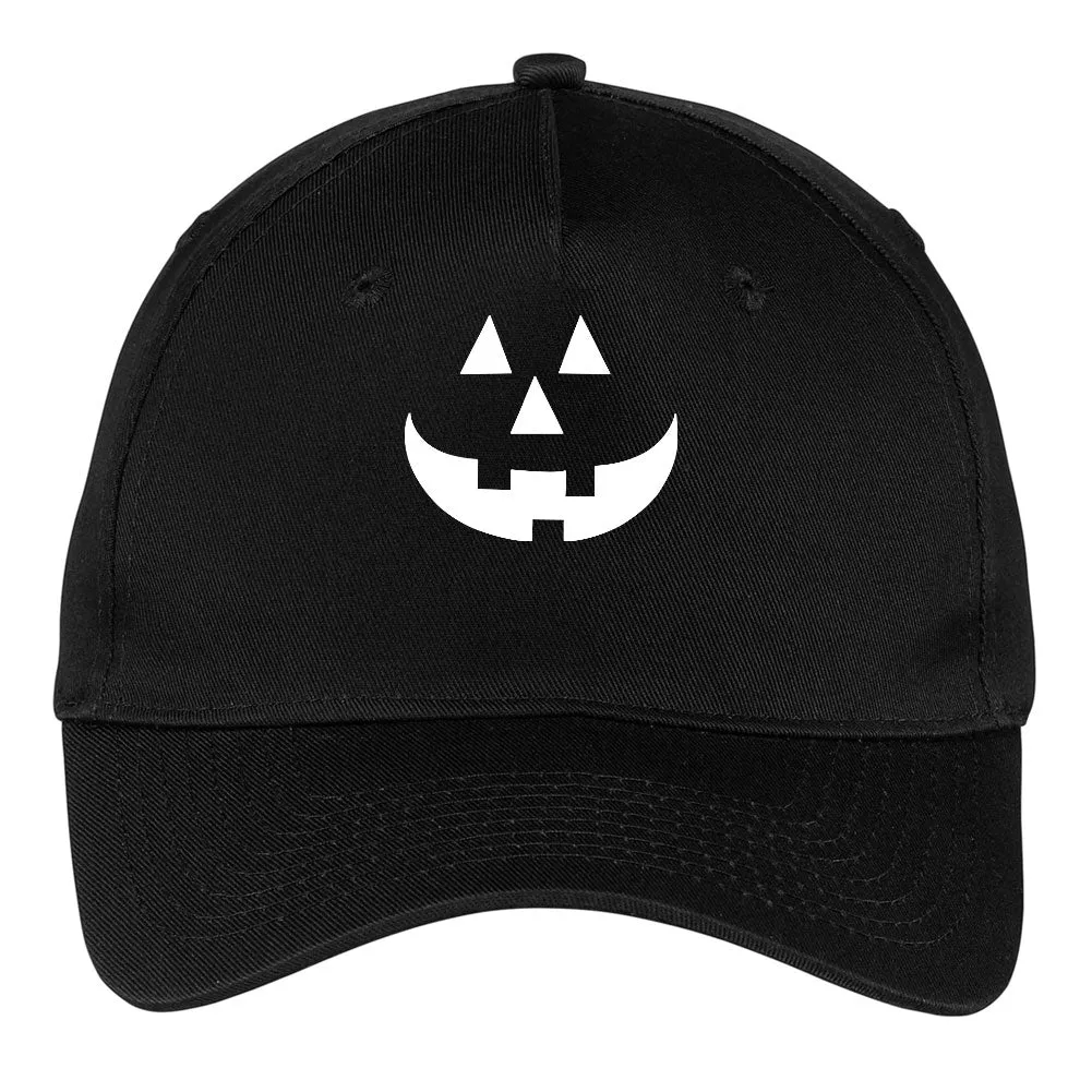 Pumpkin Glow in the Dark Graphic Printed 5 Panel Twill Caps for Men & Women